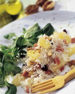 ENSALADA DE ARROZ, PIÑA Y JAMÓN