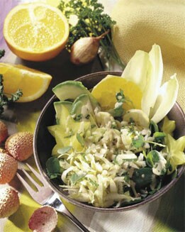 ENSALADA DE AGUACATE Y LITCHIS