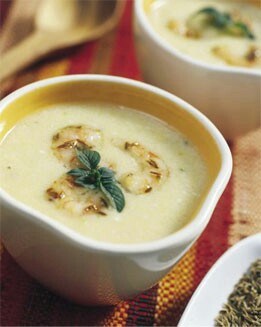 SOPA DE VERANO CON GAMBAS