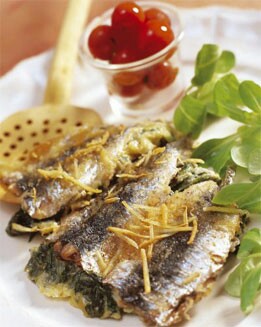 SARDINAS GRATINADAS CON ESPINACAS