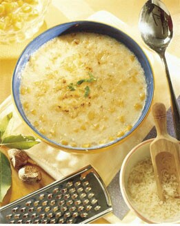 CREMA DE MAÍZ GRATINADA