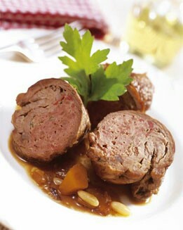 PAQUETITOS DE TERNERA CON SALSA DE PISTACHOS