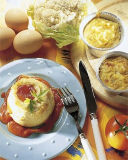 MOLDES DE COLIFLOR Y TOMATE