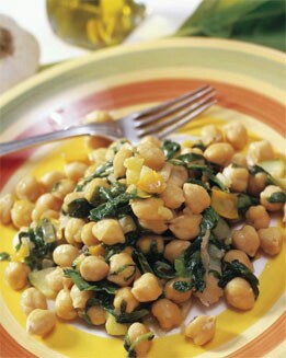 SALTEADO DE GARBANZOS CON VERDURAS