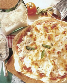 PIZZA A LAS HIERBAS CON QUESO