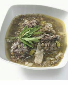 LENTEJAS CON SETAS Y MORCILLA