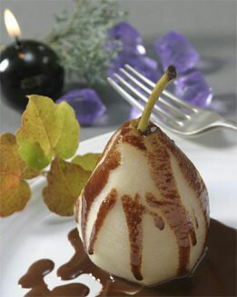 PERAS CON CHOCOLATE