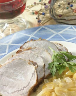 LOMO CON SALSA DE OREJONES
