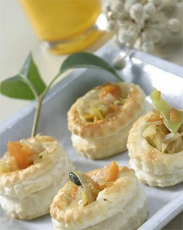 VOLOVANES DE VERDURAS SALTEADAS