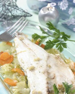 LUBINA AL HORNO CON VERDURAS