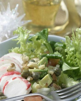ENSALADA CON VINAGRETA DE NUECES