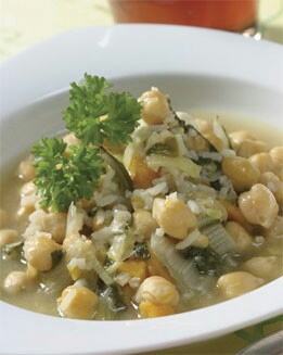 CALDERO DE ARROZ, GARBANZOS Y VERDURAS