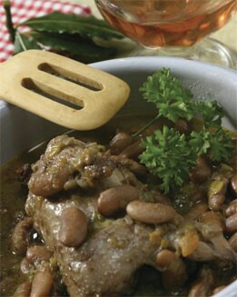 JUDÍAS CANELA CON CODORNICES