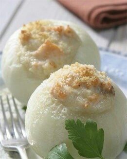 CEBOLLAS RELLENAS DE SALMÓN
