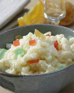 COPA DE ARROZ CON FRUTAS CONFITADAS
