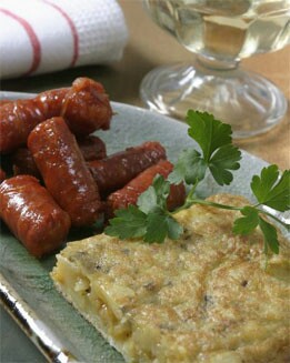 PINCHOS DE TORTILLA CON CHISTORRA