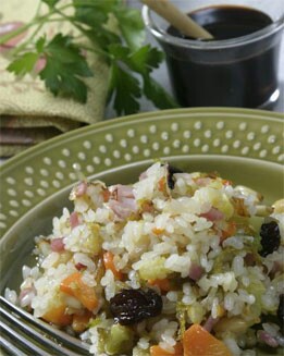 SALTEADO DE ARROZ CON PASAS