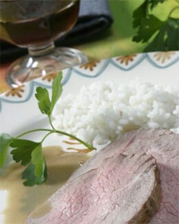 REDONDO DE TERNERA CON SALSA DE NUECES