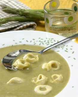 SOPA DE TRIGUEROS CON RAVIOLI DE JAMÓN