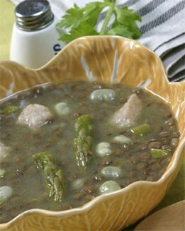 LENTEJAS A LA JARDINERA CON MAGRO DE CERDO