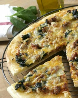 PIZZA DE ESPINACAS