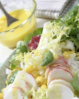 ENSALADA DE ARROZ, LANGOSTA Y MAÍZ