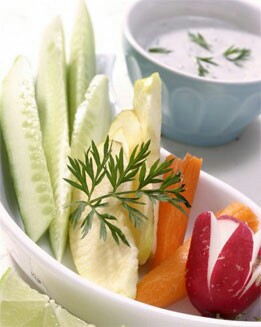 CRUDITÉS CON SALSA DE ACEITUNAS