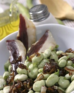 HABAS CON JAMÓN AL VINAGRE DE MÓDENA