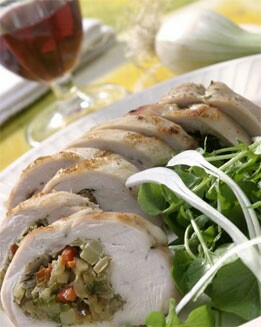 PECHUGA DE PAVO RELLENA DE PIMIENTOS