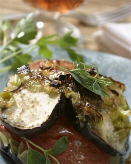 TIMBAL DE BERENJENAS CON ROQUEFORT