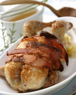 PERDICES RELLENAS DE FOIE EN SALSA