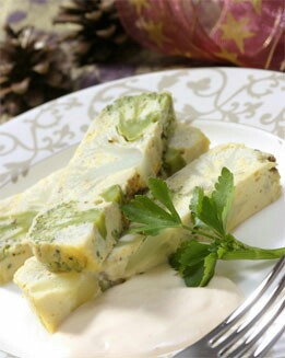 TERRINA DE VERDURAS CON SALSA DE CALABAZA