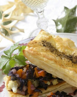 HOJALDRE RELLENO DE VERDURAS DE INVIERNO