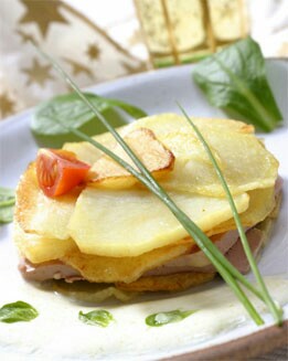 PATATAS CONFITADAS CON FOIE DE OCA