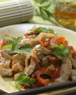 POLLO CON PIMIENTOS