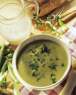 CREMA DE GUISANTES Y CURRY