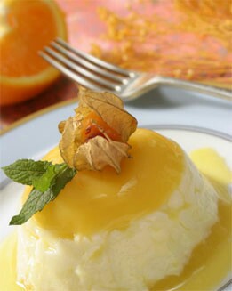 GELATINA DE MANDARINA CON ESPUMA DE ARROZ