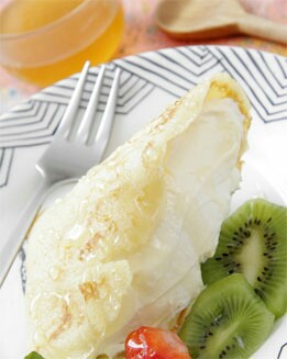 CREPES DE MASCARPONE CON SIROPE DE NARANJA