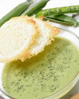 CREMA DE GUISANTES CON QUESO
