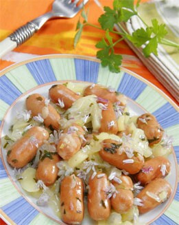 SALCHICHAS CON SALSA DE MANZANA