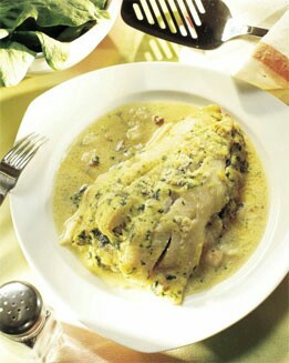 LENGUADO RELLENO DE ESPINACAS Y NUECES
