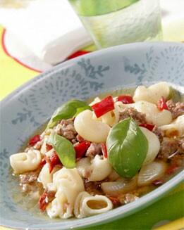 CARACOLAS EN SOPA DE PICADILLO