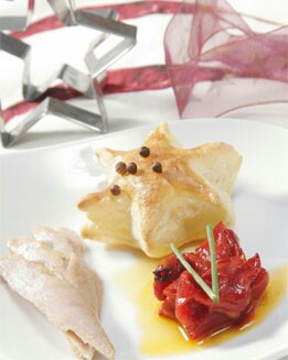 ESTRELLAS DE HOJALDRE CON VERDURAS Y VENTRESCA
