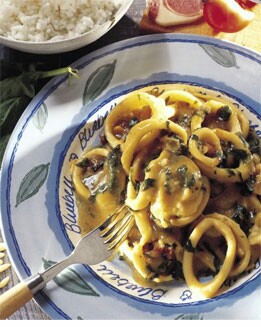 CALAMARES GUISADOS CON ESPINACAS