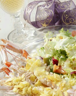 ENSALADA CON CIGALAS A LA PLANCHA