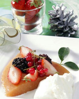 GELATINA DE NARANJA Y FRESAS