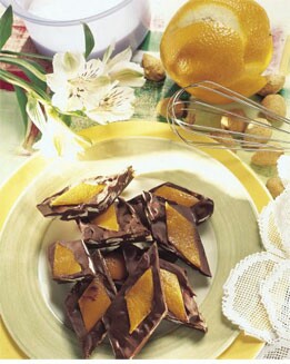 CORTES DE CHOCOCOLATE Y NARANJA