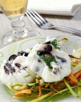 HUEVOS AL ACEITE DE TRUFA CON VERDURAS