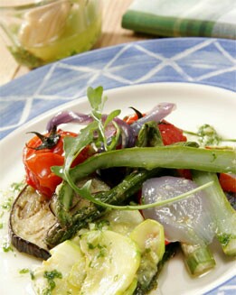 VERDURAS ASADAS CON PESTO