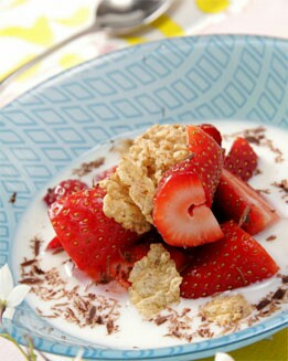 COPA DE LECHE DE ARROZ Y FRESAS